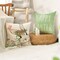 Set of 4 Happy Easter "Hunny Bunny" Green Throw Pillow Covers – 18" x 18" Spring Cushion Cases for Sofa & Couch